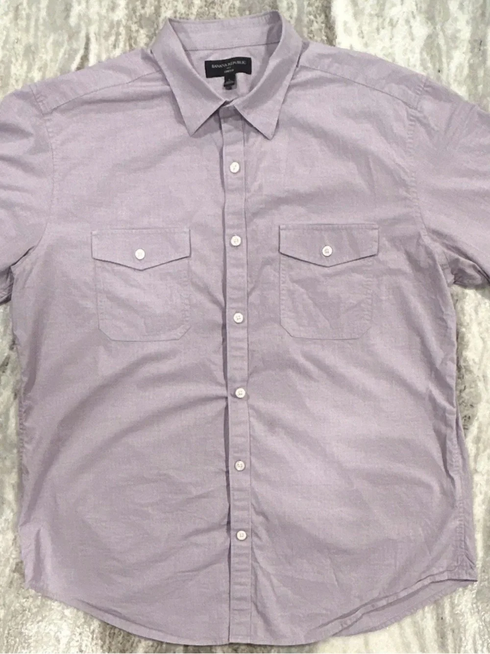 Banana Republic Men's Light Lavender Button-Down Shirt